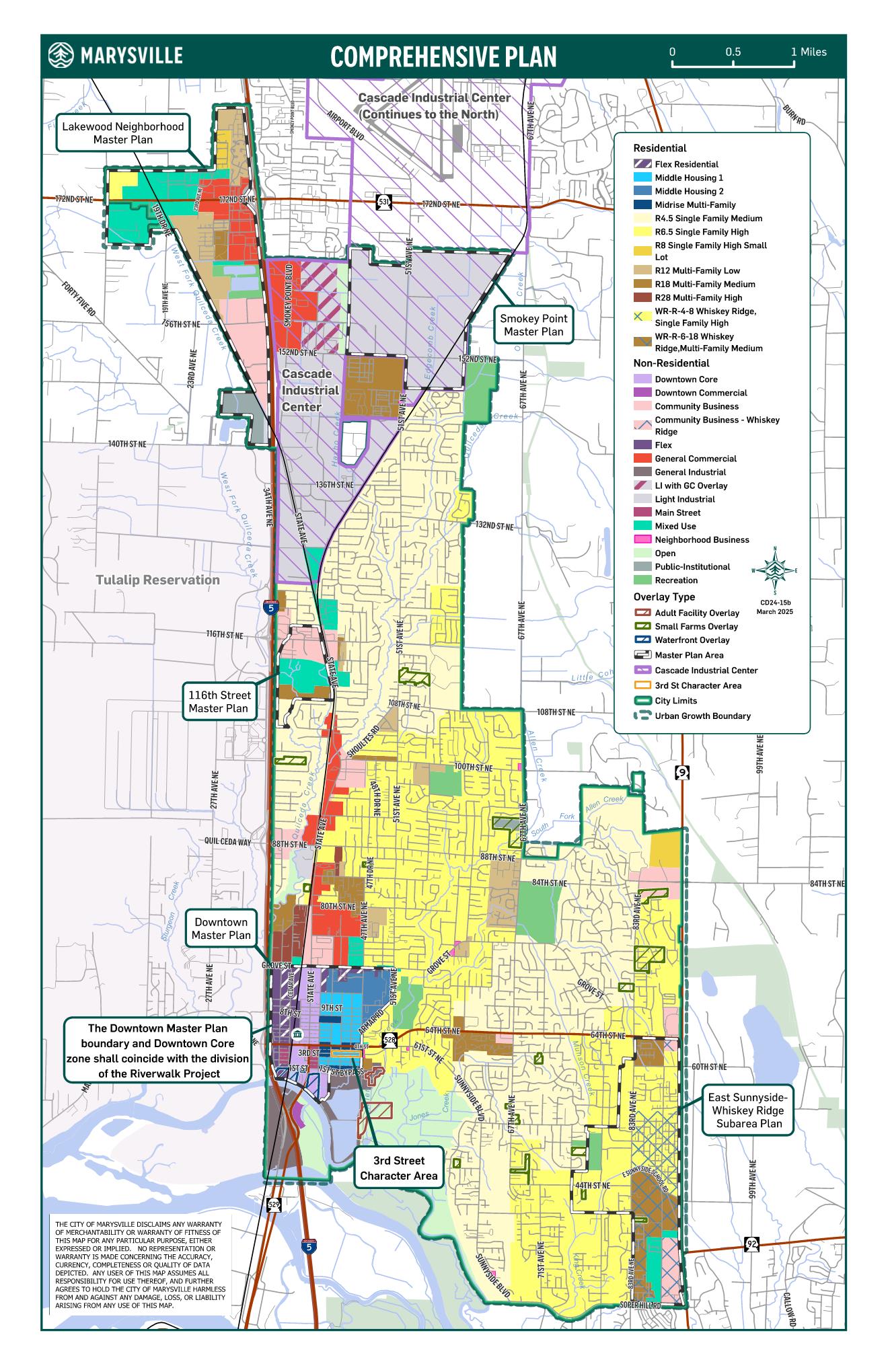Image of existing zoning map before adoption of single residential zoning, Neighborhood Residential 