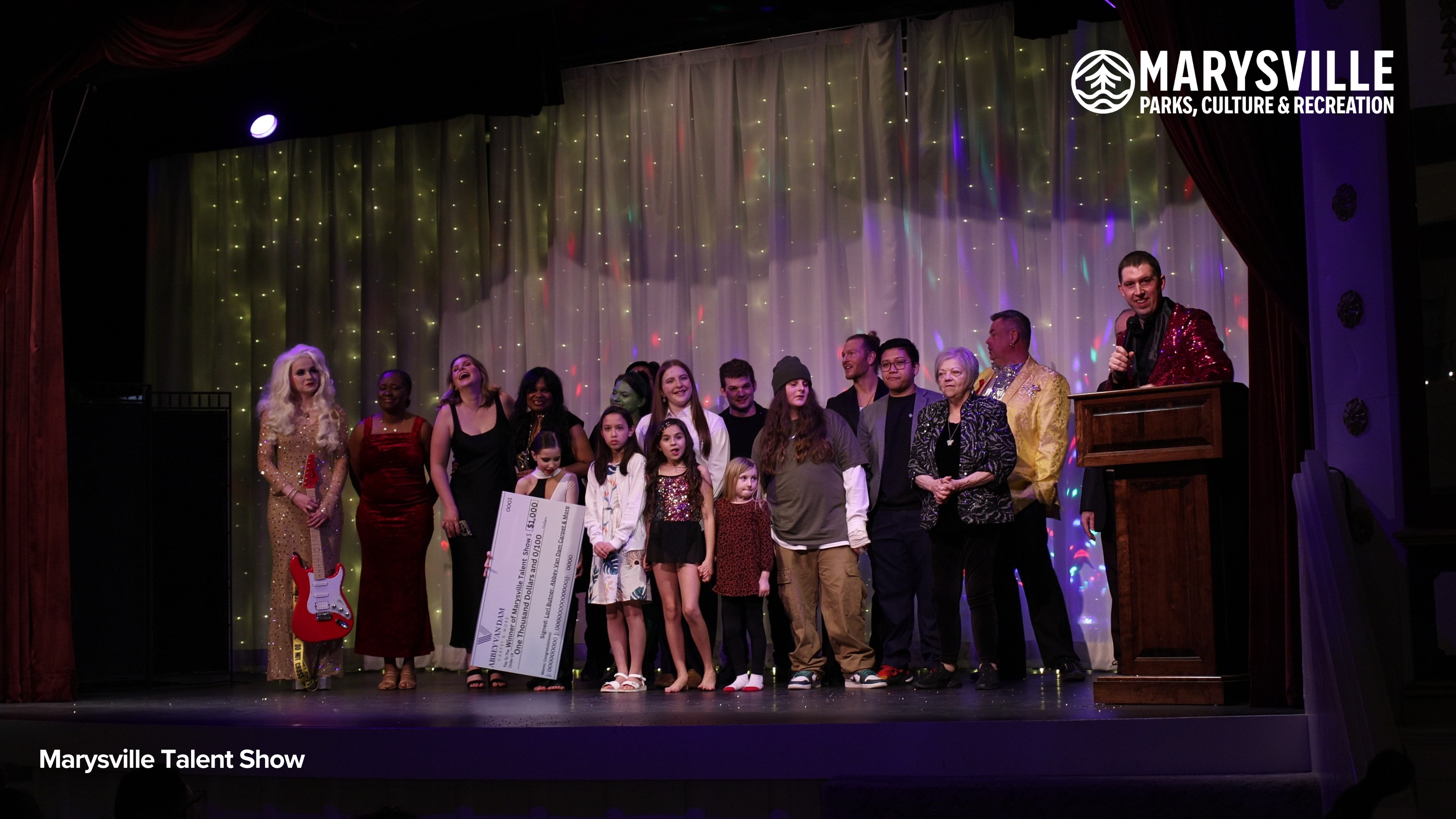 Contestants on Stage during the Marysville Talent Show