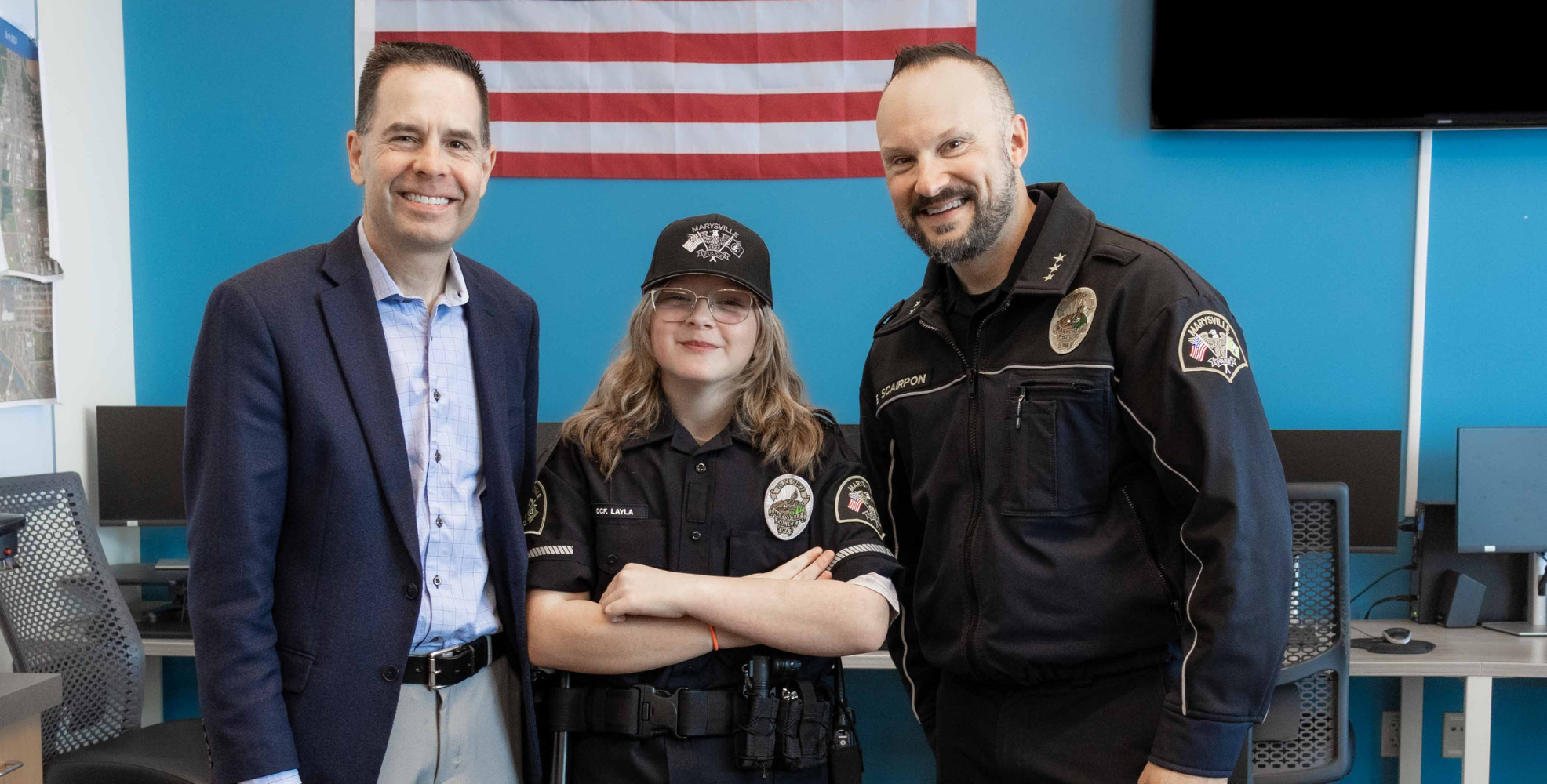 Layla becomes MPD Police Officer for a day with Make-A-Wish
