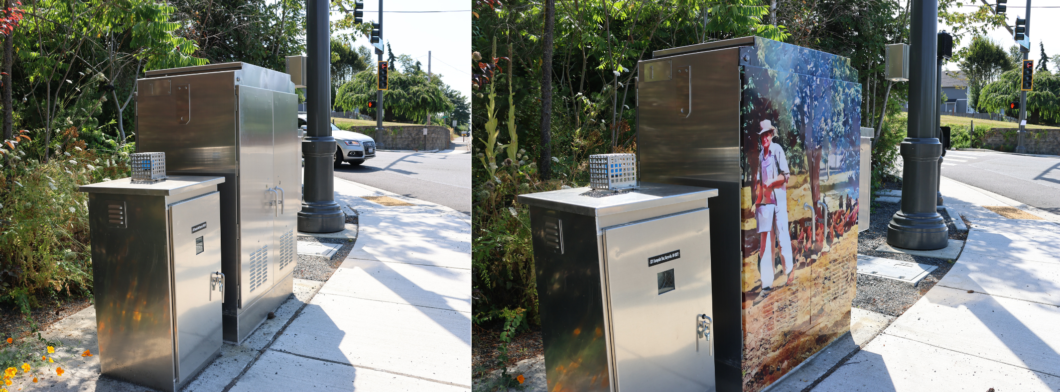 Utility cabinet wrap at Sunnyside Blvd & 52nd St, Marysville WA 