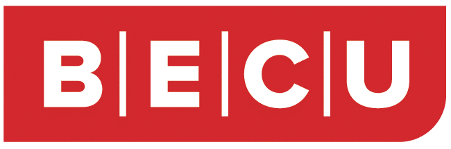 BECU Logo Horizontal Red and White