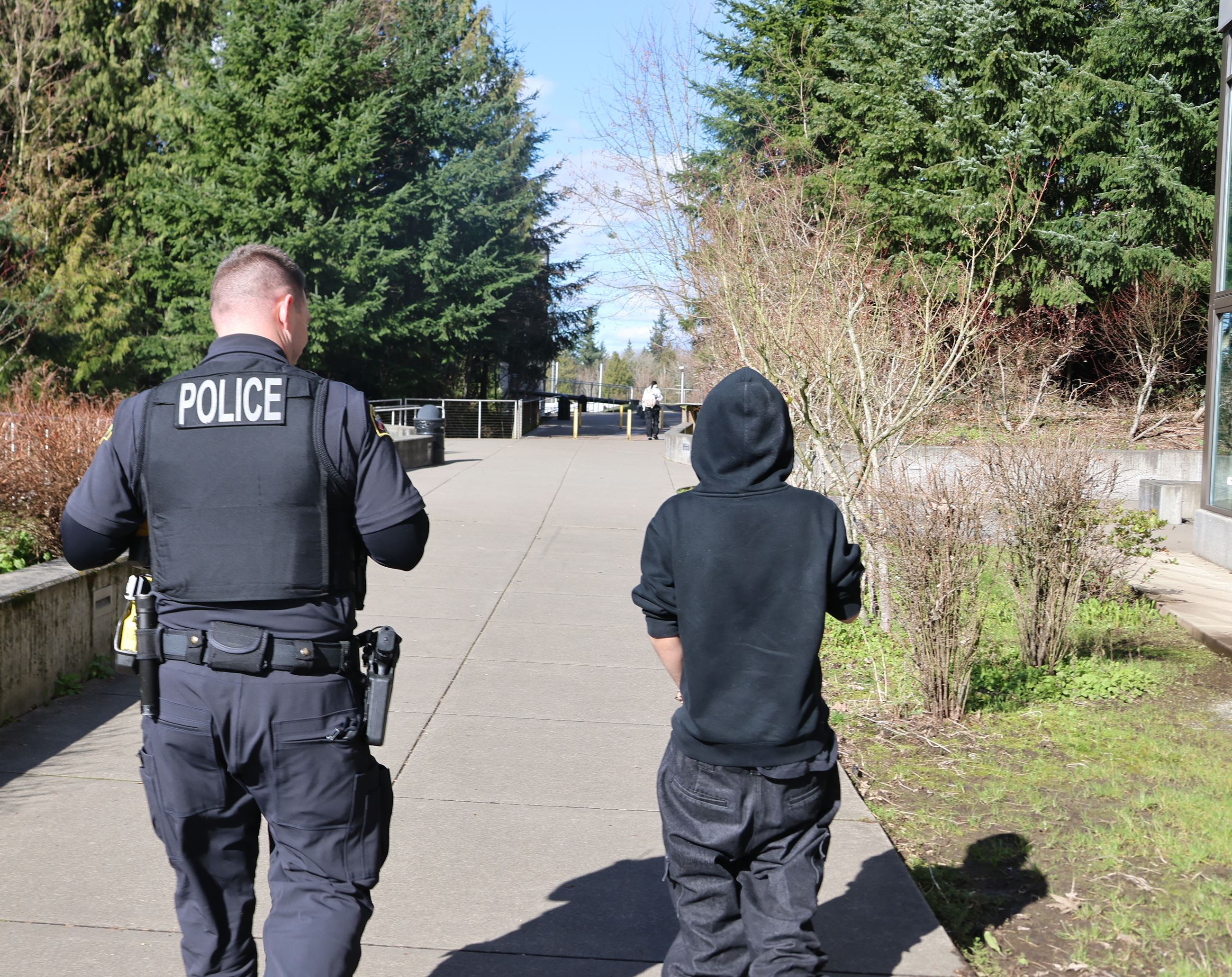 Officer Powers on campus